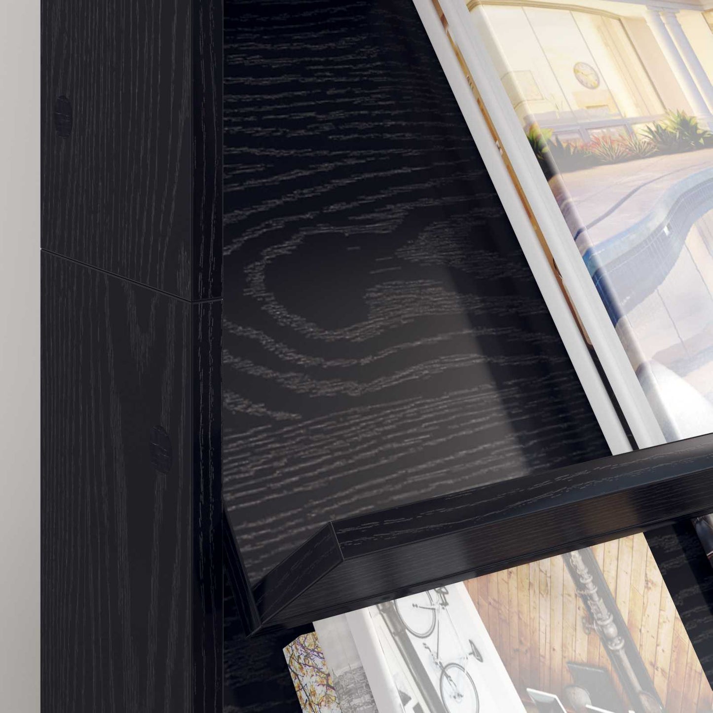 Magazin állvány Fekete tölgy 70 x 41 x 126 cm Szerelt Fa
