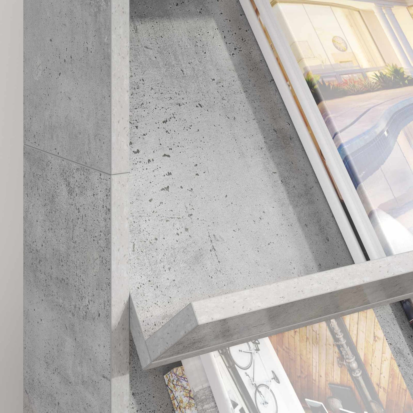 Magazin állvány Beton Szürke 70 x 41 x 126 cm Szerelt Fa