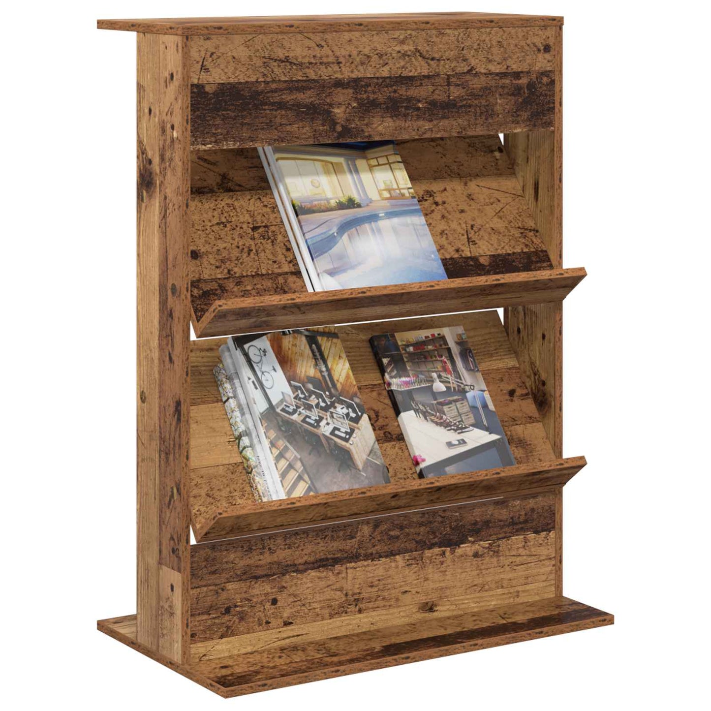 Magazin állvány Öreg fa 70 x 41 x 96 cm Szerelt Fa