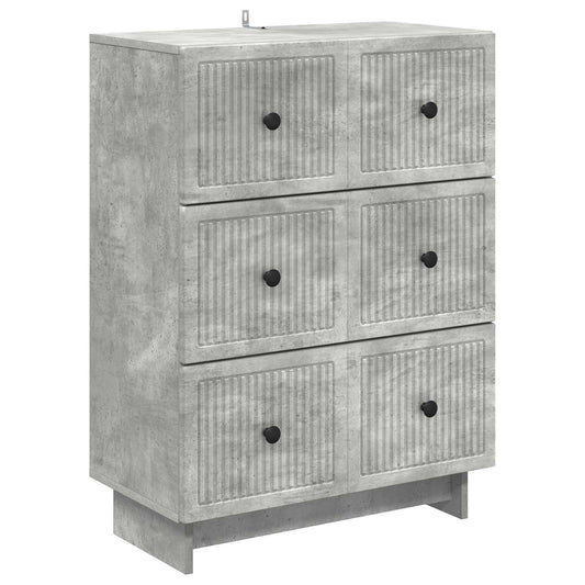 Fiókos szekrény Betonszürke 66 x 34,5 x 90 cm Szerelt Fa