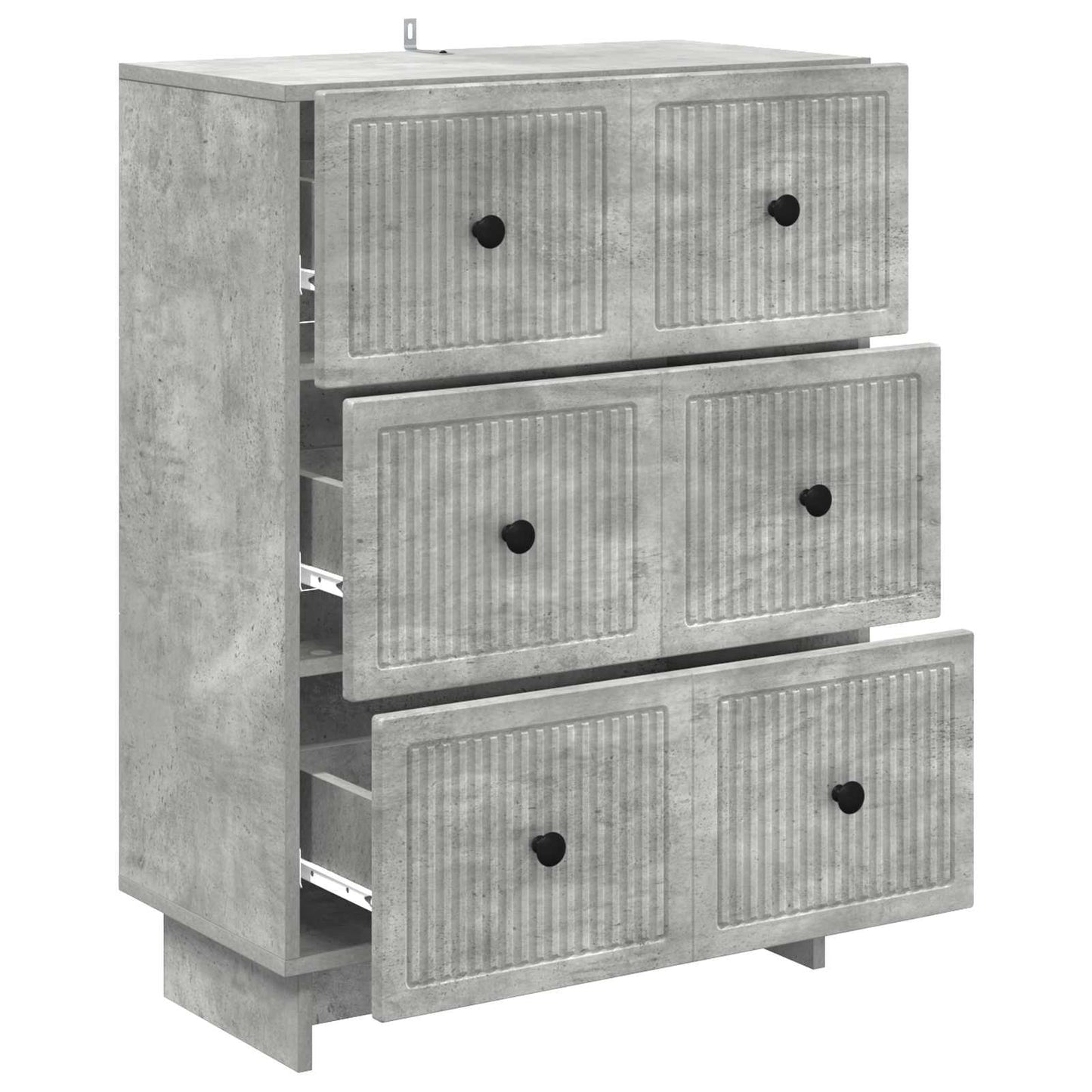 Fiókos szekrény Betonszürke 66 x 34,5 x 90 cm Szerelt Fa