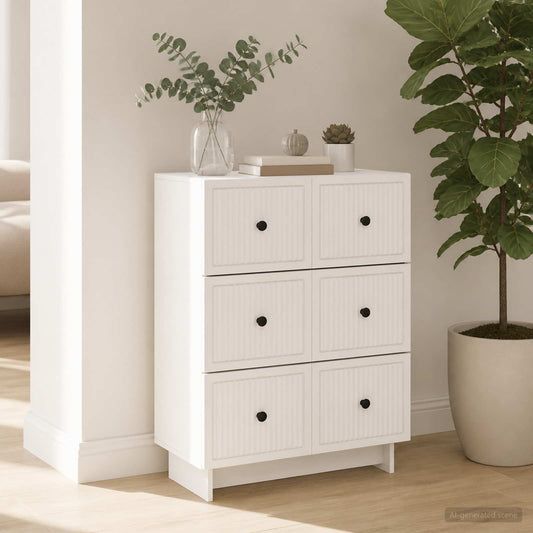 Fiókos szekrény Magasfényű Fehér 66 x 34,5 x 90 cm Szerelt Fa