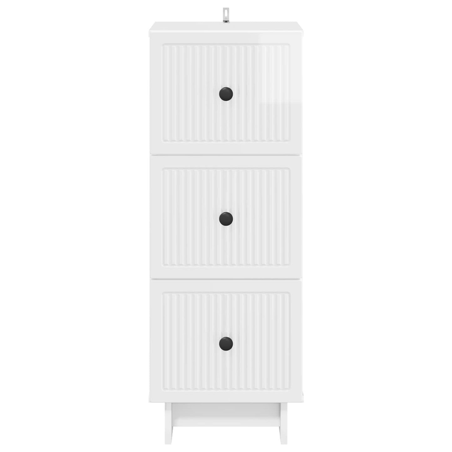 Fiókos szekrény Magasfényű Fehér 33 x 34,5 x 90 cm Szerelt Fa
