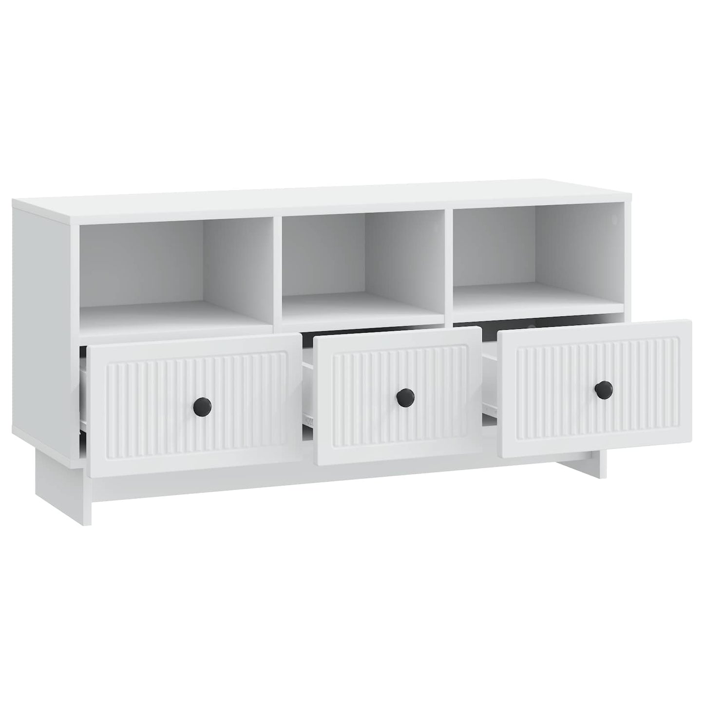 TV szekrény fiókkal Fehér 102 x 34,5 x 50 cm Szerelt Fa