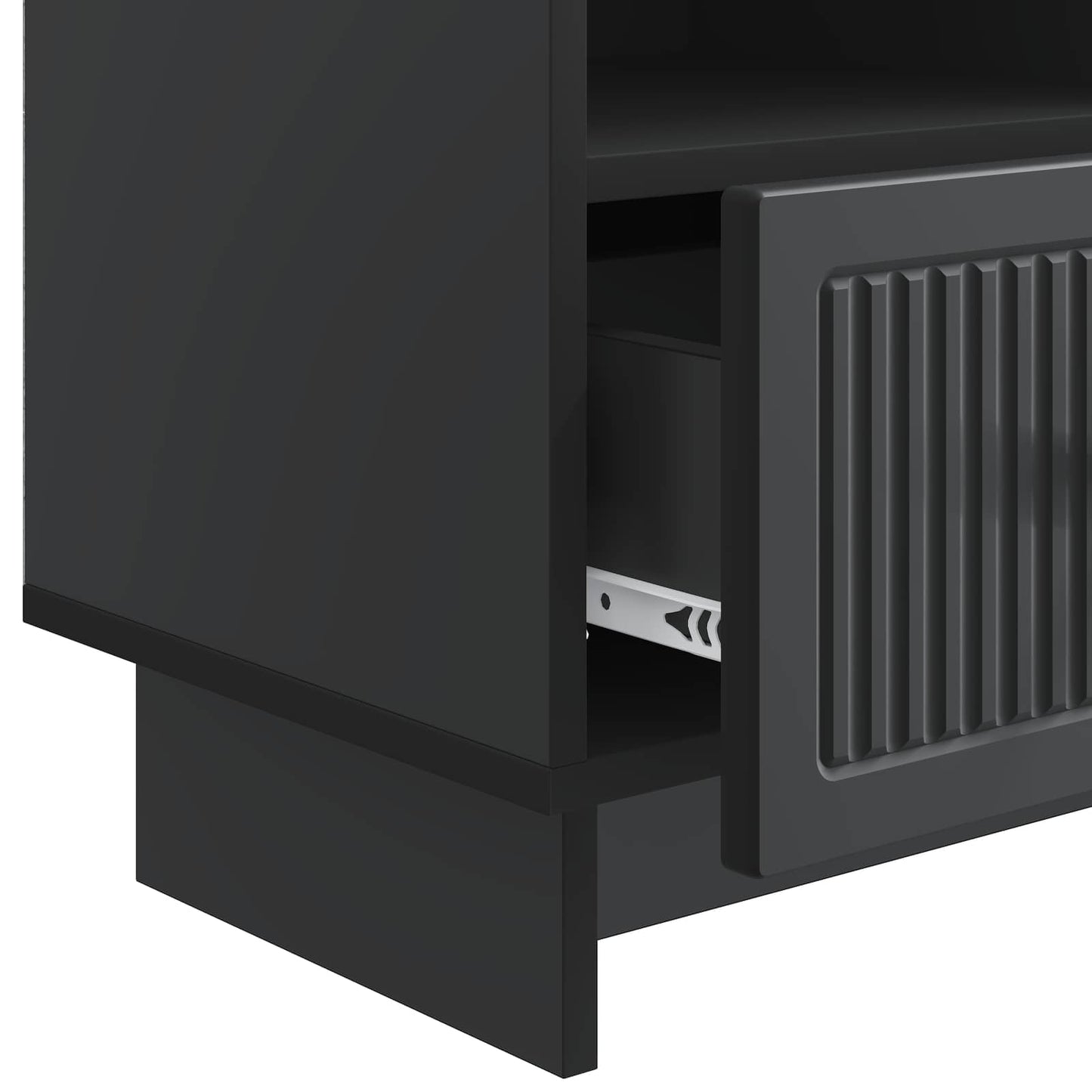 TV szekrény fiókkal Fekete 102 x 34,5 x 50 cm Szerelt Fa
