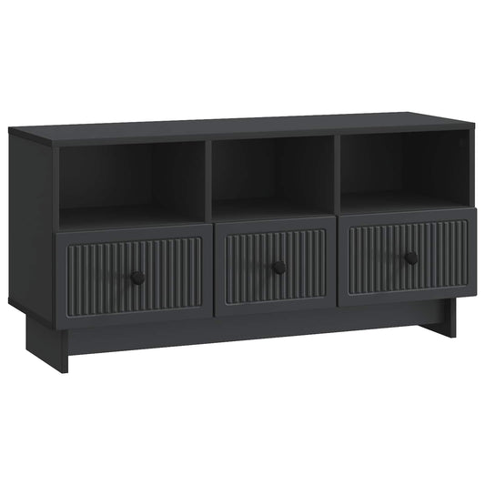 TV szekrény fiókkal Fekete 102 x 34,5 x 50 cm Szerelt Fa