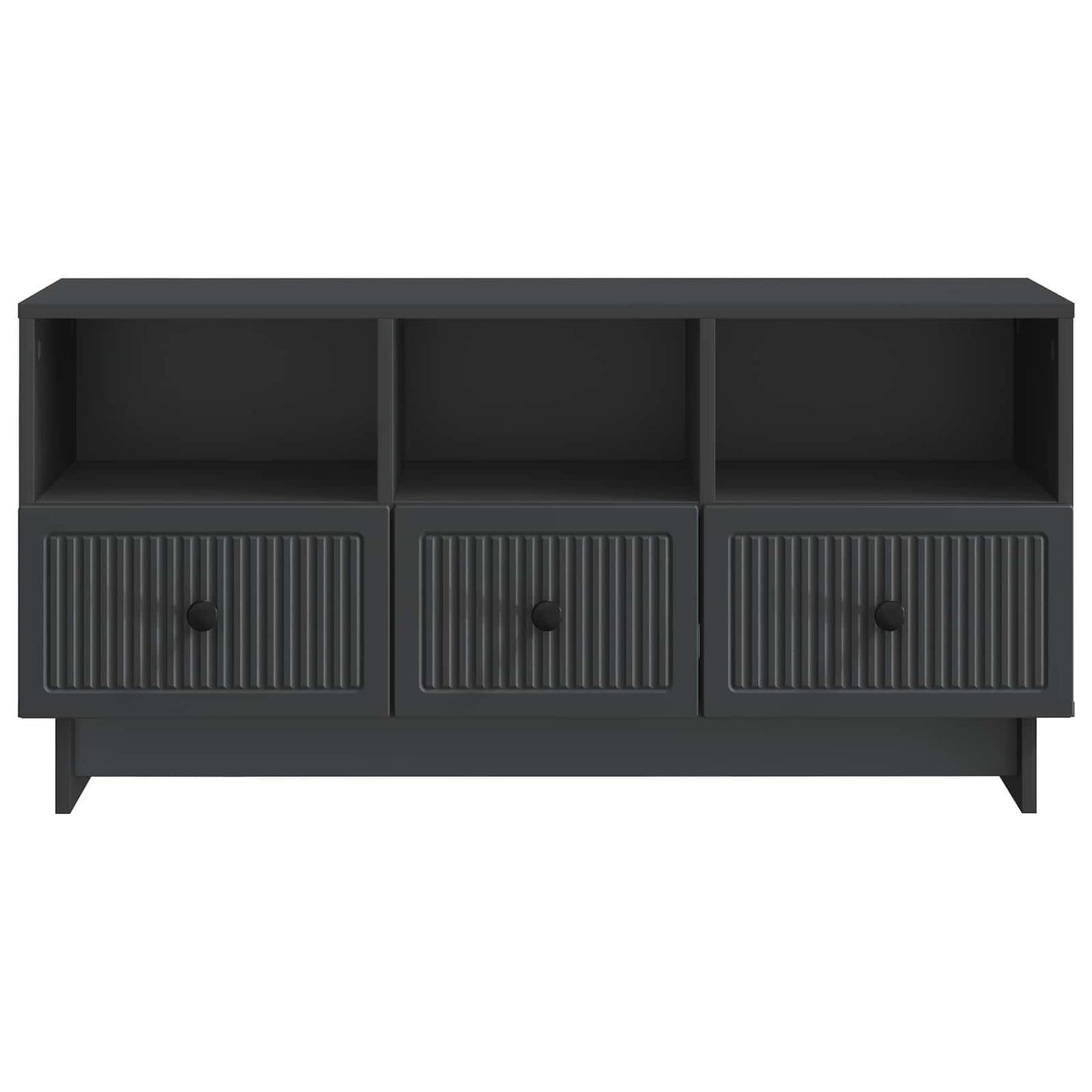 TV szekrény fiókkal Fekete 102 x 34,5 x 50 cm Szerelt Fa