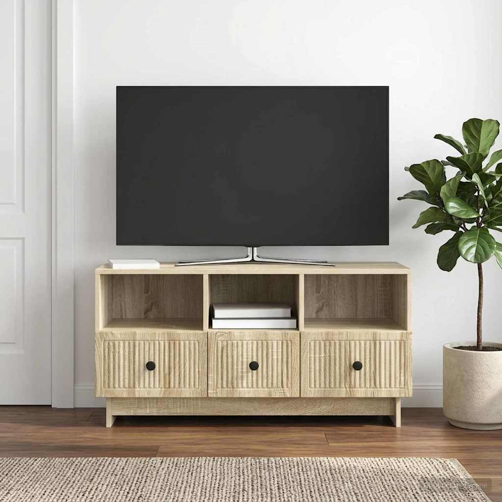 TV szekrény fiókkal Sonoma Tölgy 102 x 34,5 x 50 cm Szerelt Fa