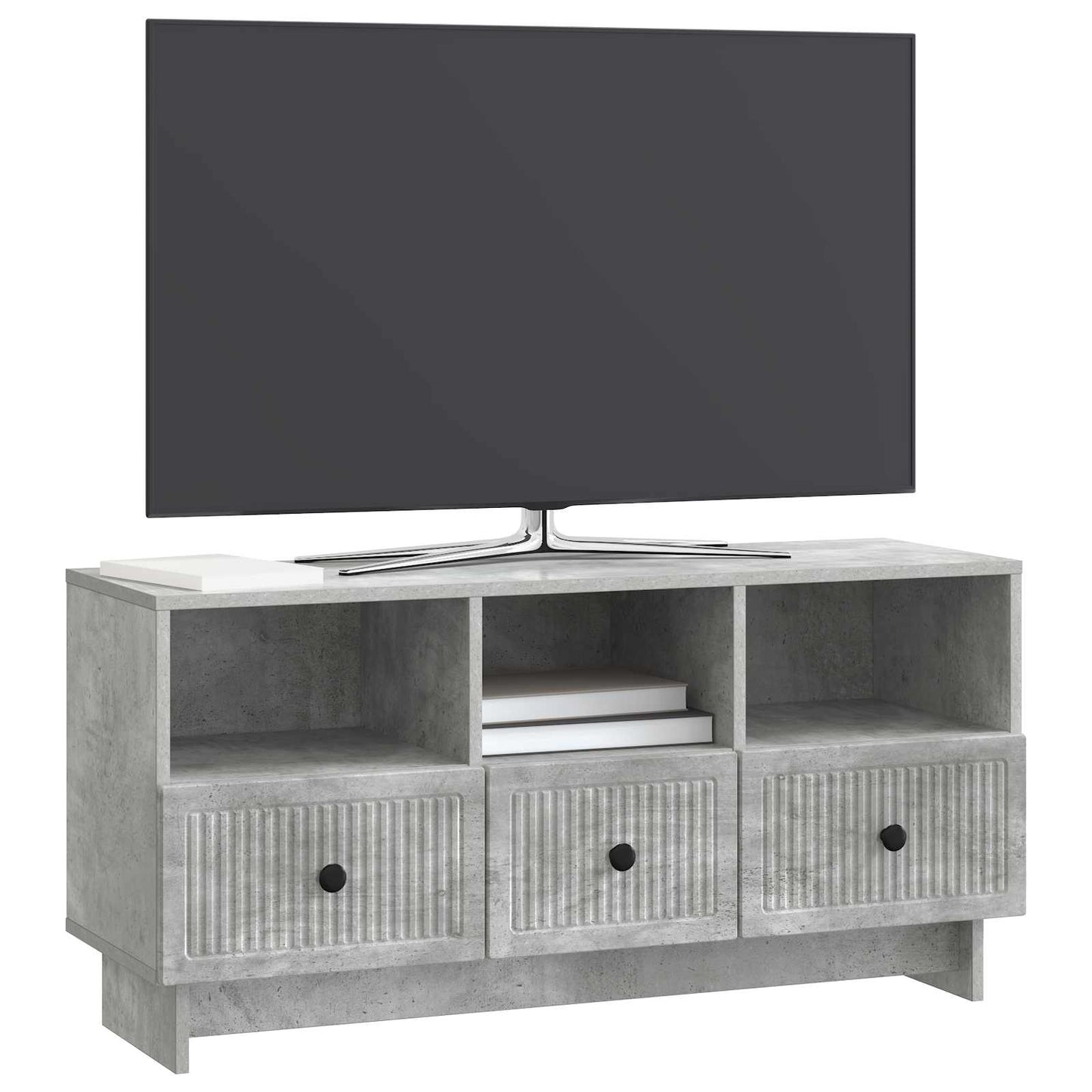 TV szekrény fiókkal Betonszürke 102 x 34,5 x 50 cm Szerelt Fa
