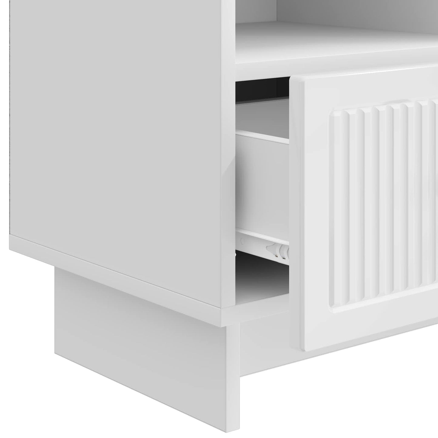 TV szekrény Magasfényű Fehér 102 x 34,5 x 50 cm Szerelt Fa