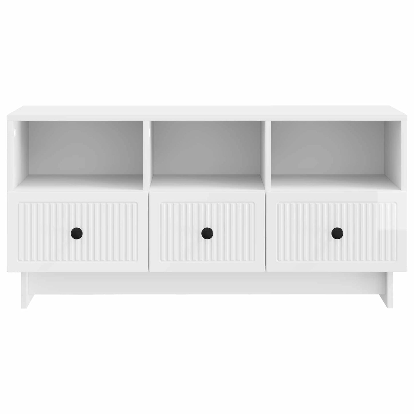 TV szekrény Magasfényű Fehér 102 x 34,5 x 50 cm Szerelt Fa