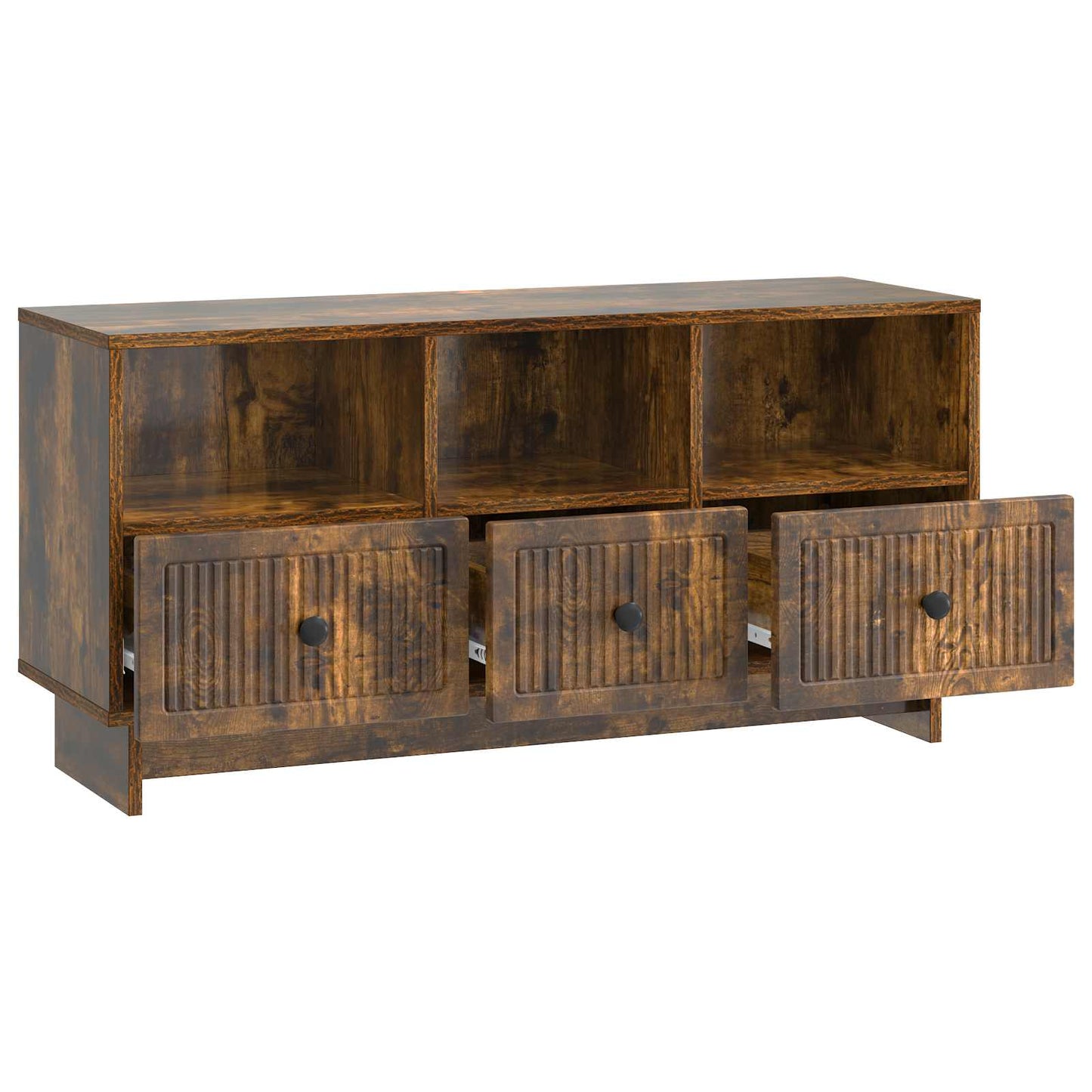 TV szekrény fiókkal Füstös Tölgy 102 x 34,5 x 50 cm Szerelt Fa