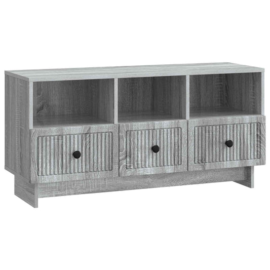 TV szekrény fiókkal Szürke Sonoma 102 x 34,5 x 50 cm Szerelt Fa