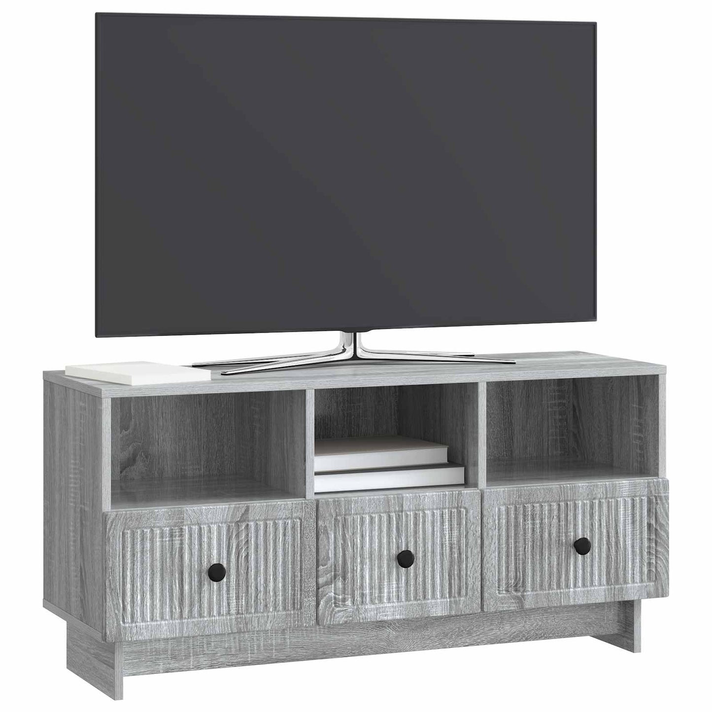 TV szekrény fiókkal Szürke Sonoma 102 x 34,5 x 50 cm Szerelt Fa
