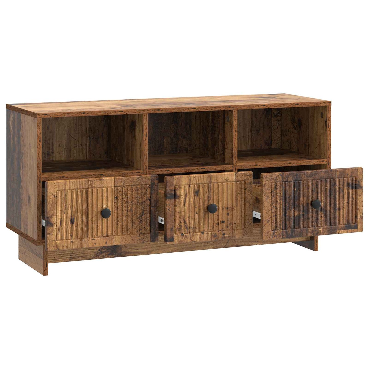 TV szekrény fiókkal Antik Fa 102 x 34,5 x 50 cm Szerelt Fa
