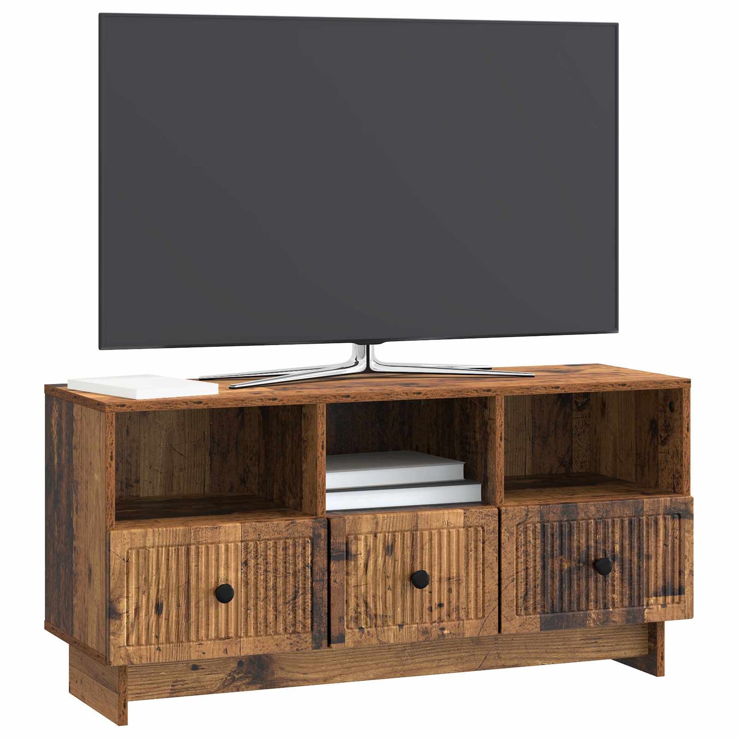 TV szekrény fiókkal Antik Fa 102 x 34,5 x 50 cm Szerelt Fa