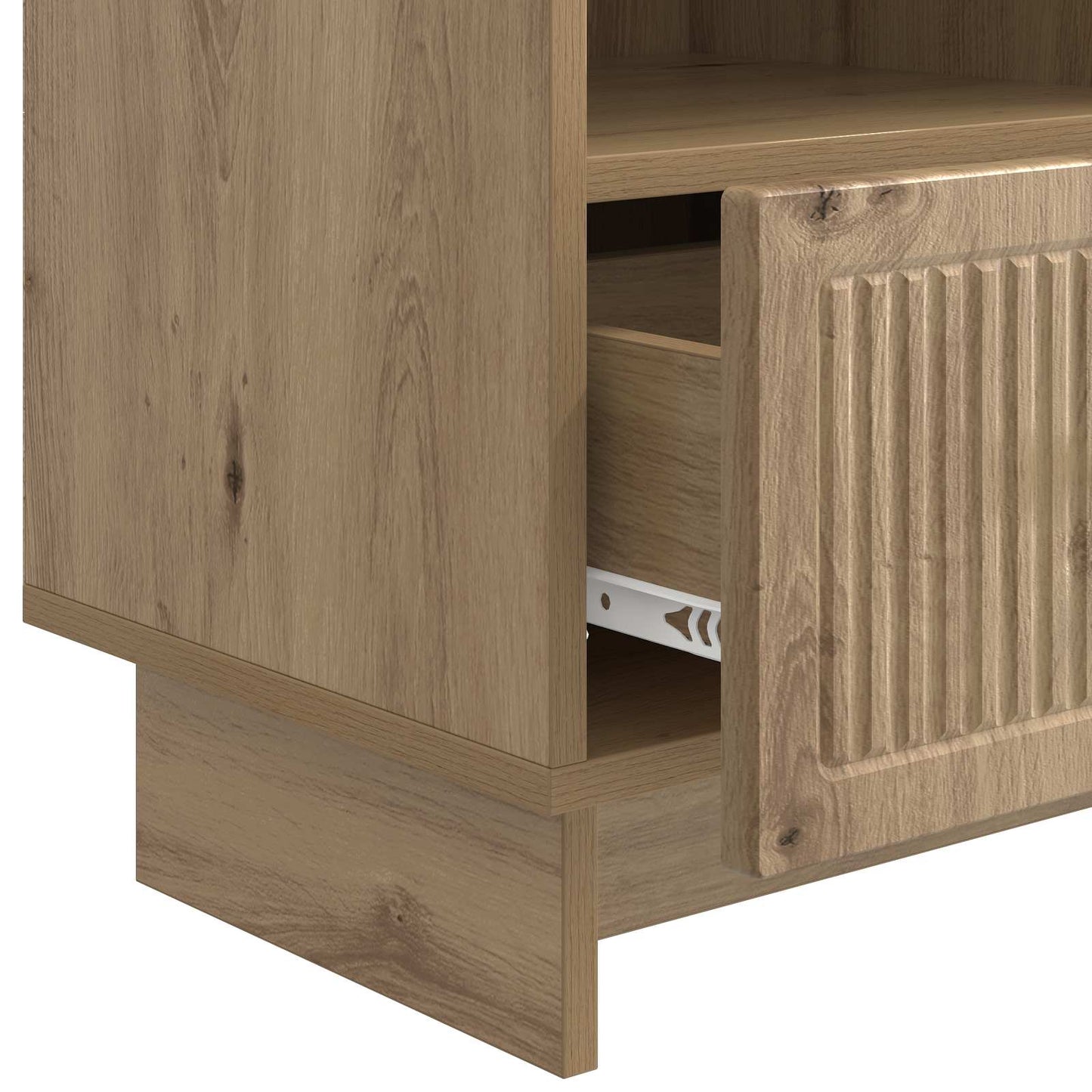 TV szekrény 102 x 34,5 x 50 cm Kézműves Tölgy Szerelt Fa
