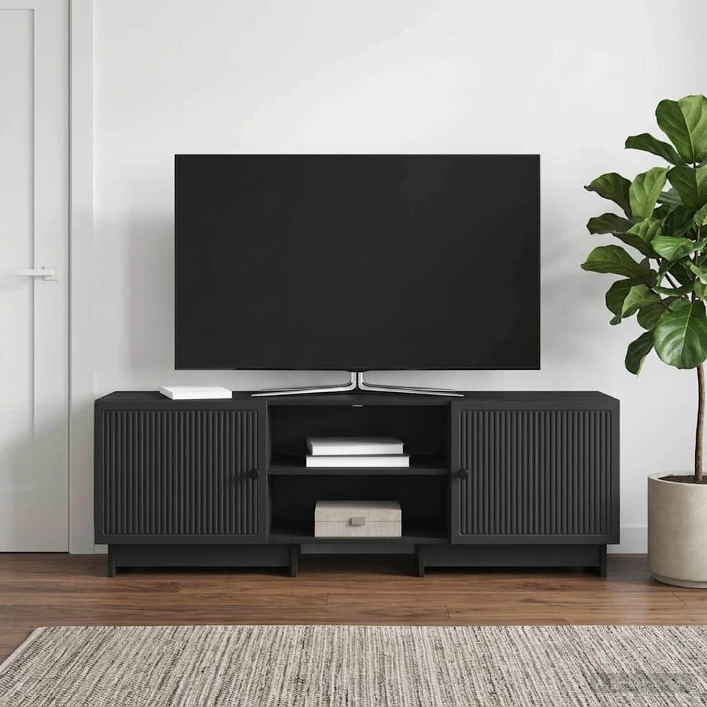 TV szekrény Fekete 150 x 31 x 50 cm Mérnöki fa