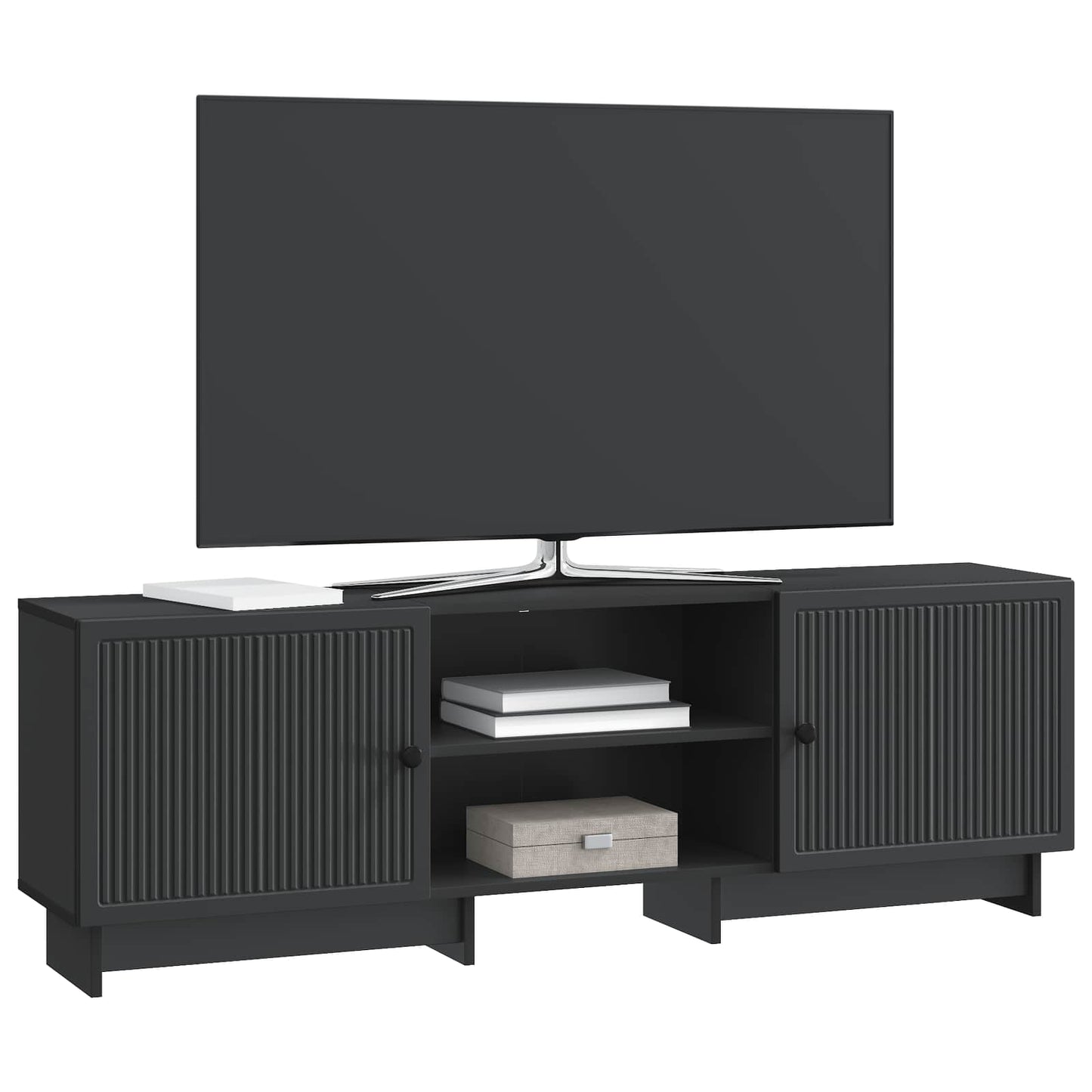 TV szekrény Fekete 150 x 31 x 50 cm Mérnöki fa