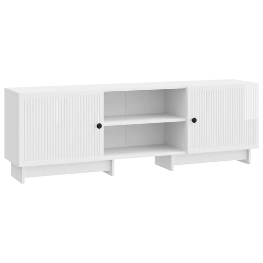 TV szekrény Magasfényű Fehér 150 x 31 x 50 cm Mérnöki fa