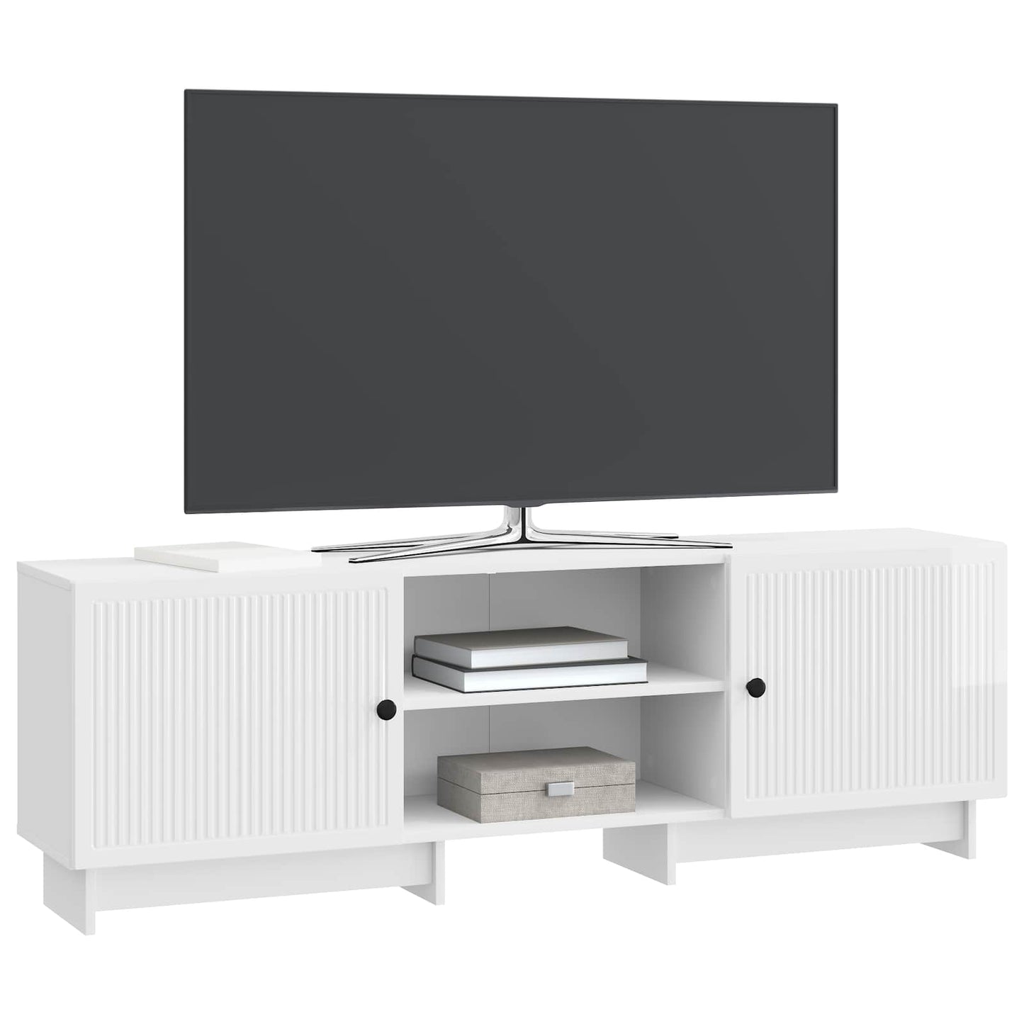TV szekrény Magasfényű Fehér 150 x 31 x 50 cm Mérnöki fa
