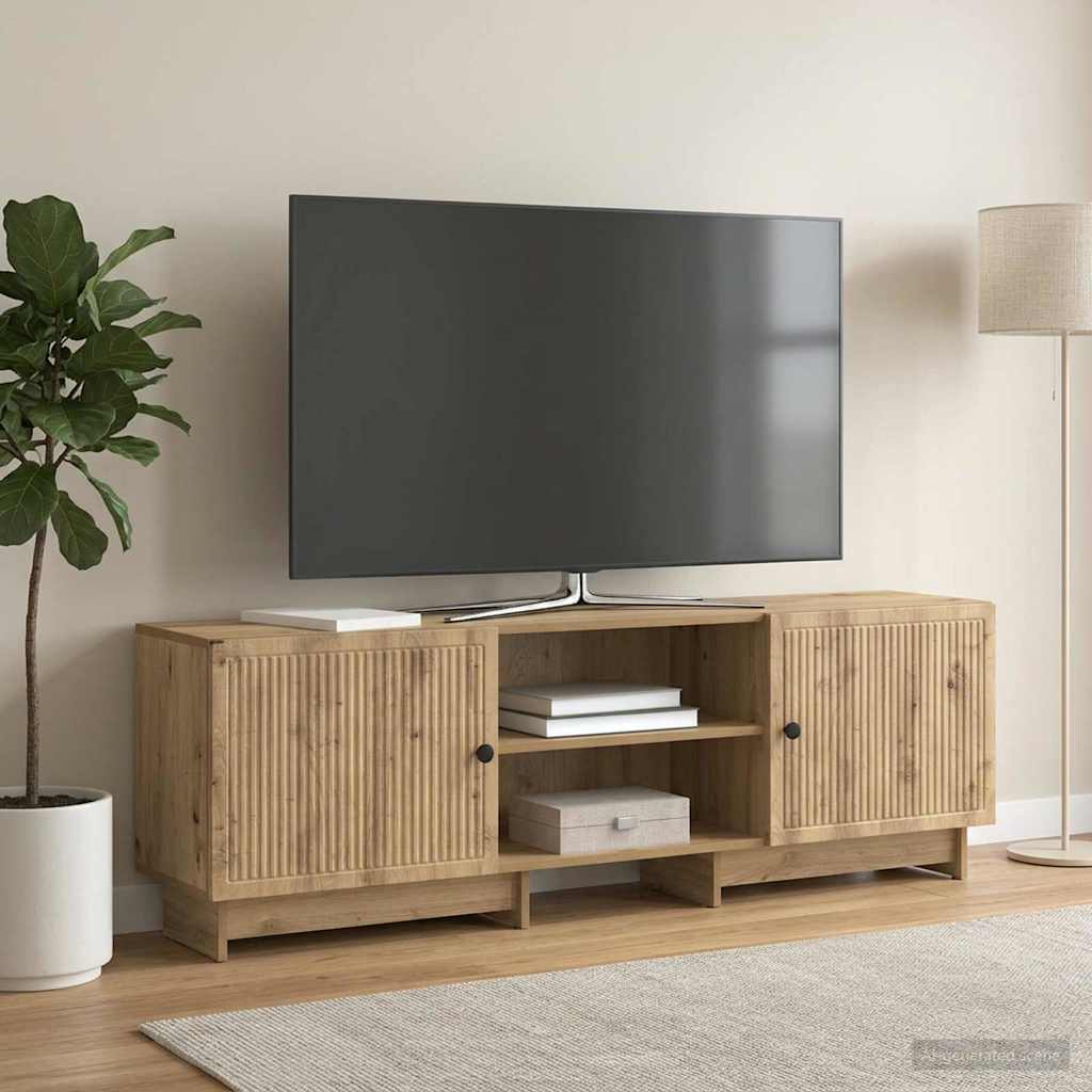 TV szekrény 150 x 31 x 50 cm Kézműves Tölgy Mérnöki fa
