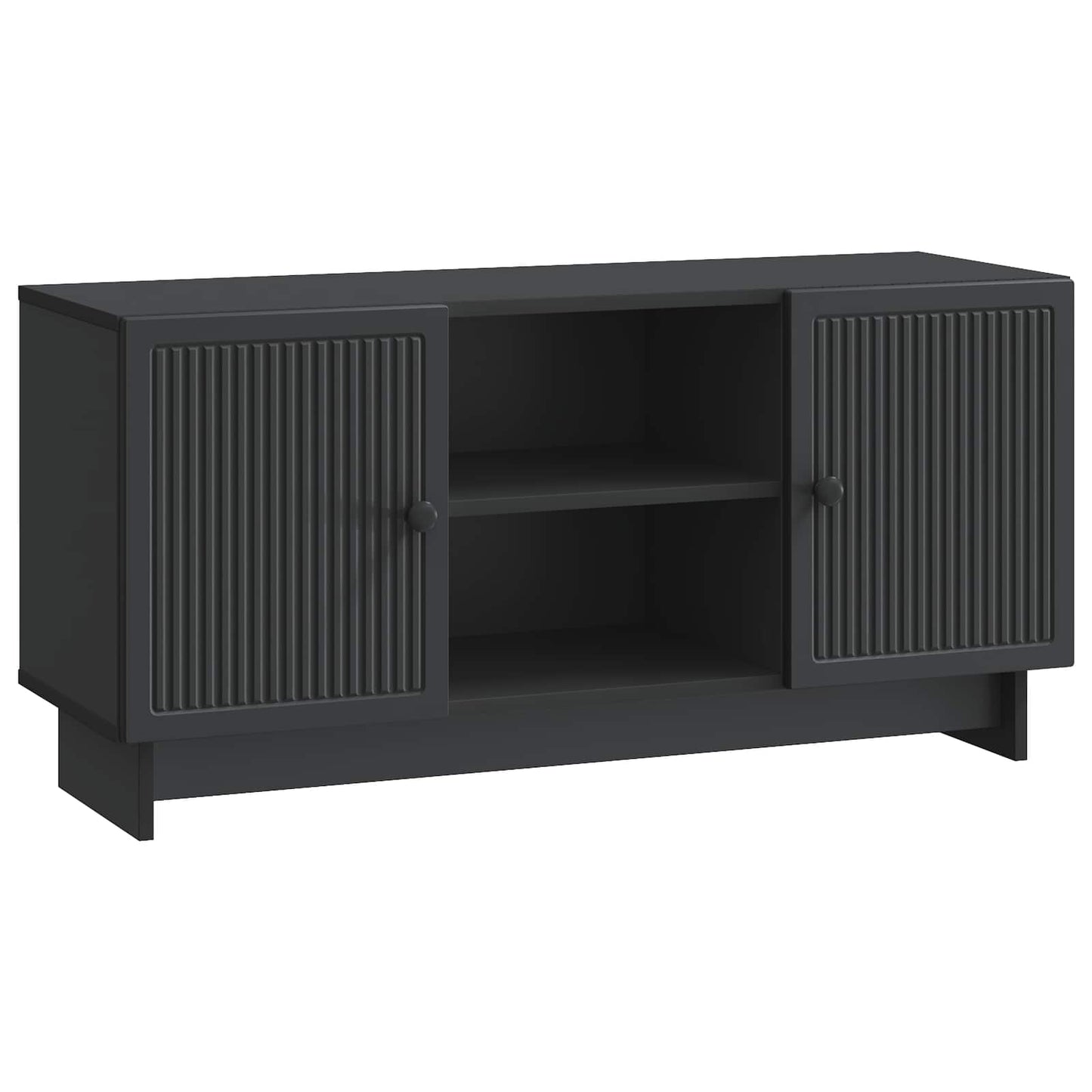 TV szekrény 102 x 34,5 x 50 cm Fekete Szerelt Fa