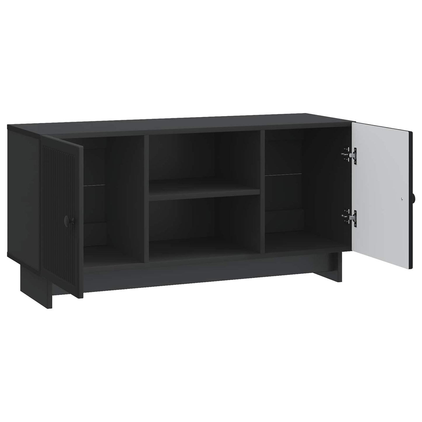 TV szekrény 102 x 34,5 x 50 cm Fekete Szerelt Fa