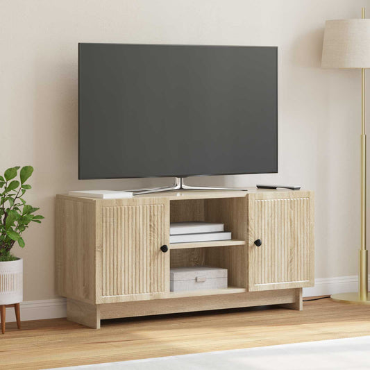 TV szekrény 102 x 34,5 x 50 cm Sonoma Tölgy Szerelt Fa