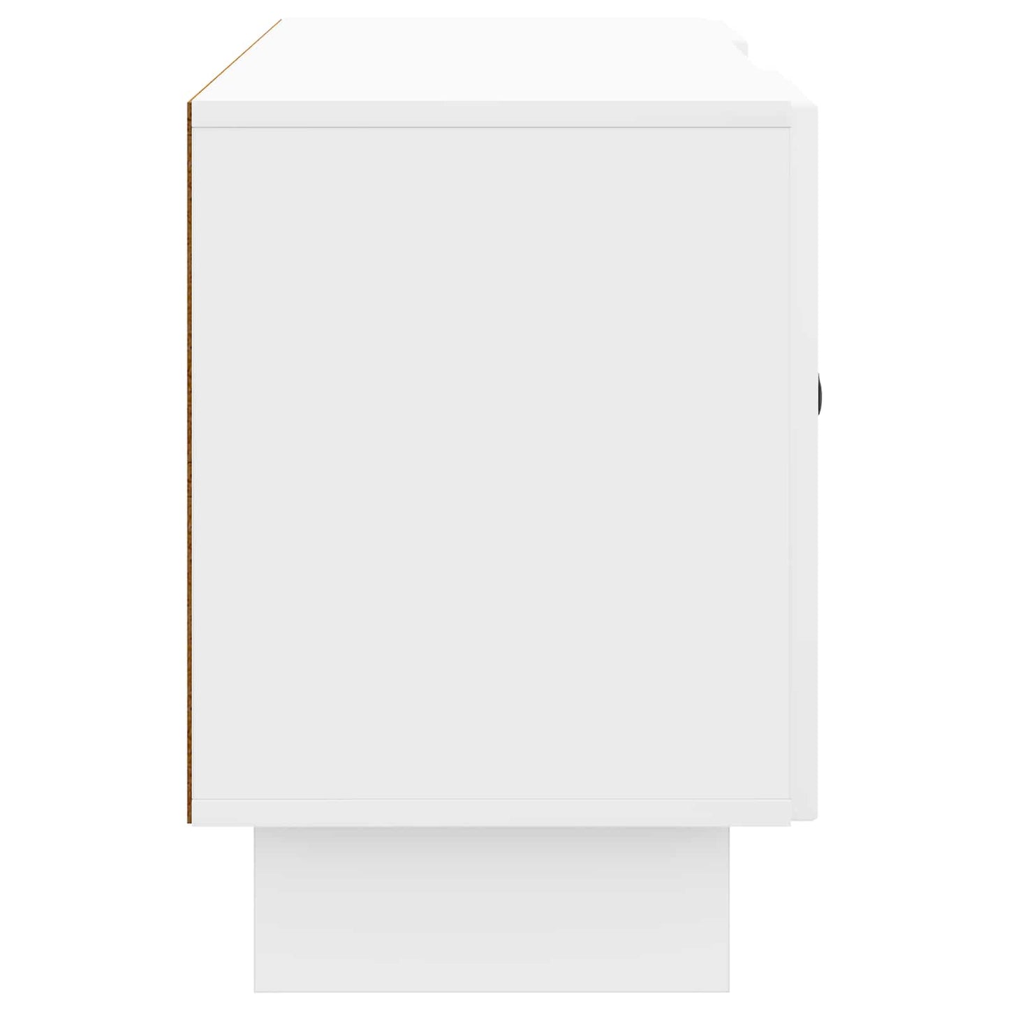 TV szekrény 102 x 34,5 x 50 cm Magasfényű Fehér Szerelt Fa