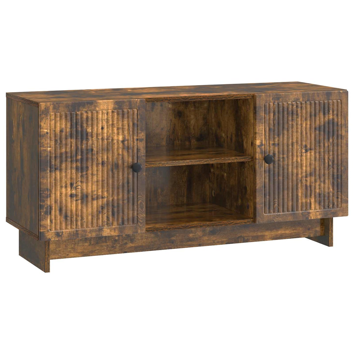 TV szekrény 102 x 34,5 x 50 cm Füstös Tölgy Szerelt Fa