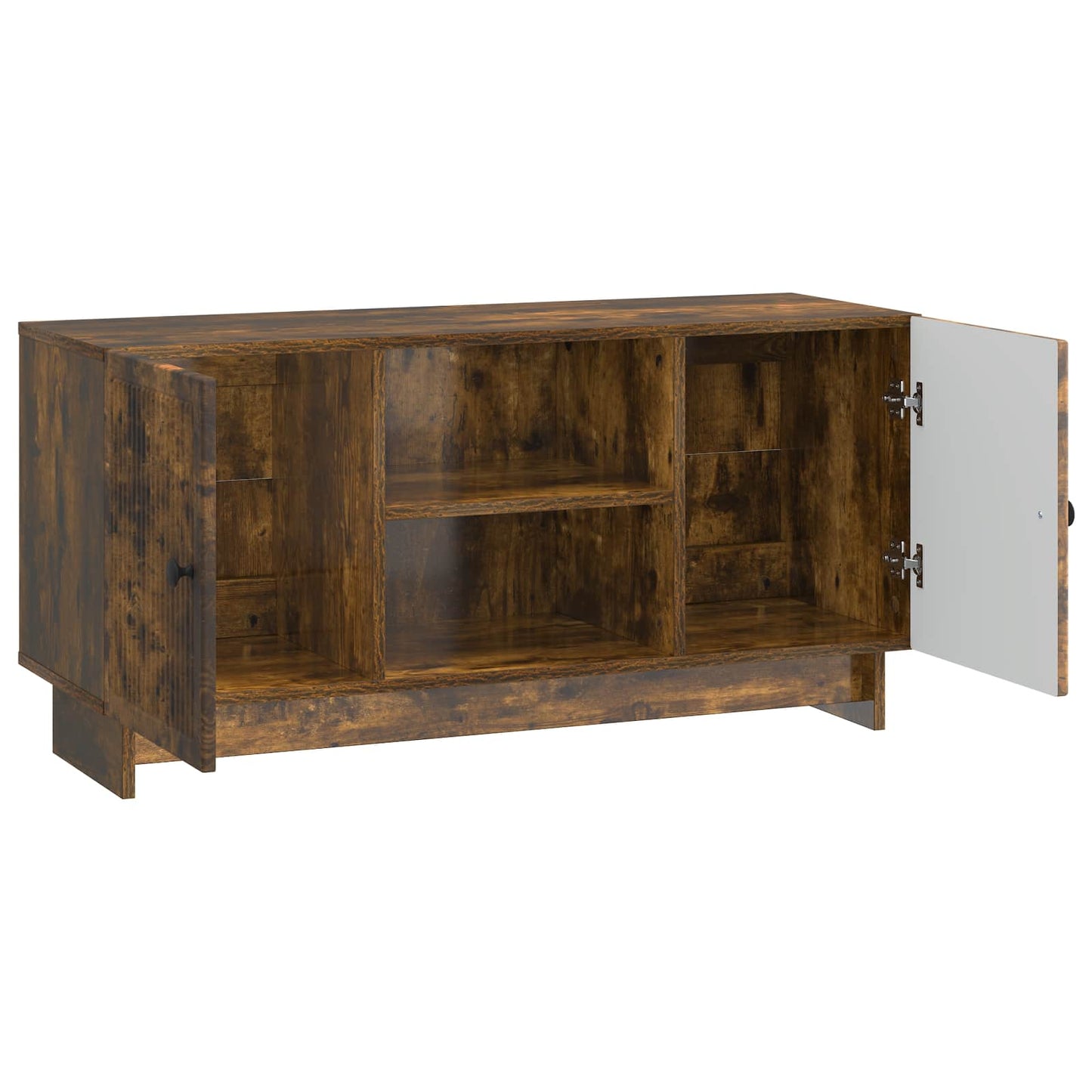 TV szekrény 102 x 34,5 x 50 cm Füstös Tölgy Szerelt Fa