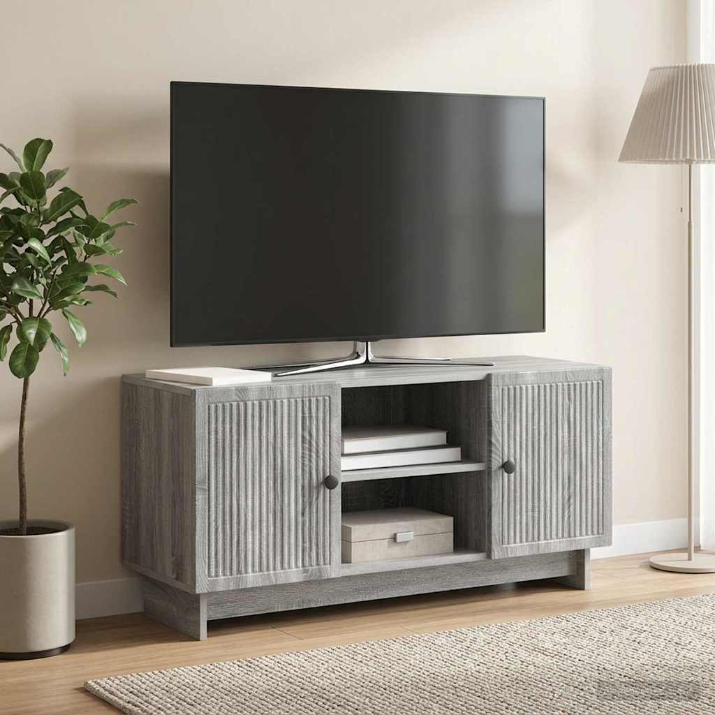 TV szekrény 102 x 34,5 x 50 cm Szürke Sonoma Szerelt Fa