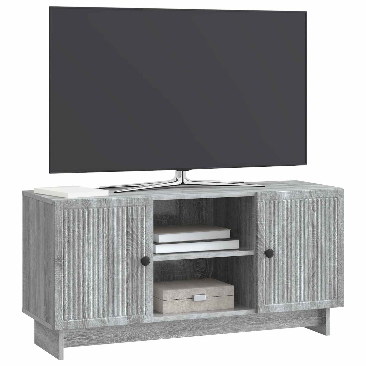 TV szekrény 102 x 34,5 x 50 cm Szürke Sonoma Szerelt Fa