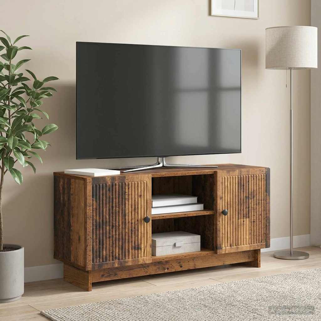 TV szekrény 102 x 34,5 x 50 cm Antik Fa Szerelt Fa