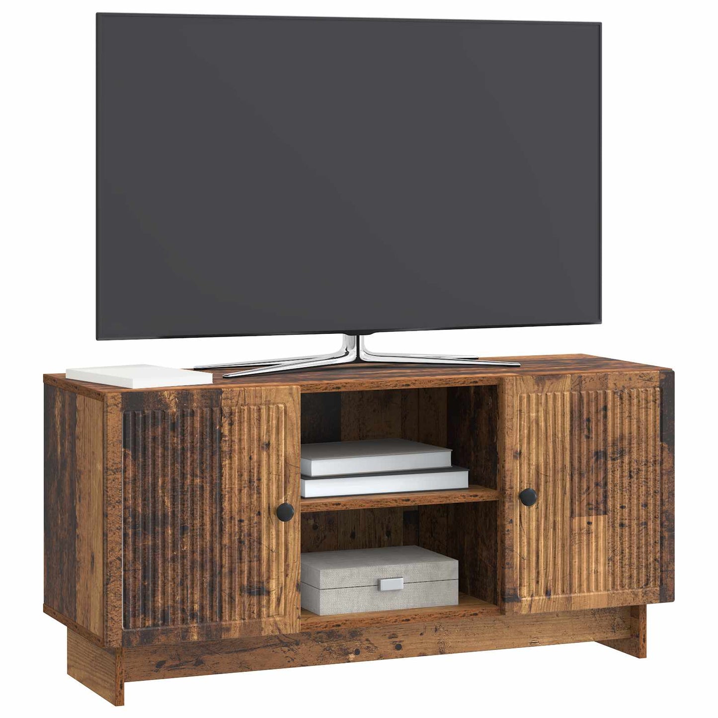 TV szekrény 102 x 34,5 x 50 cm Antik Fa Szerelt Fa