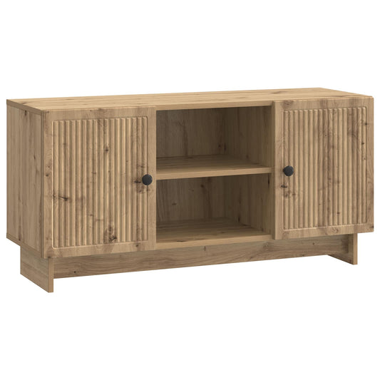 TV szekrény 102 x 34,5 x 50 cm Kézműves Tölgy Szerelt Fa