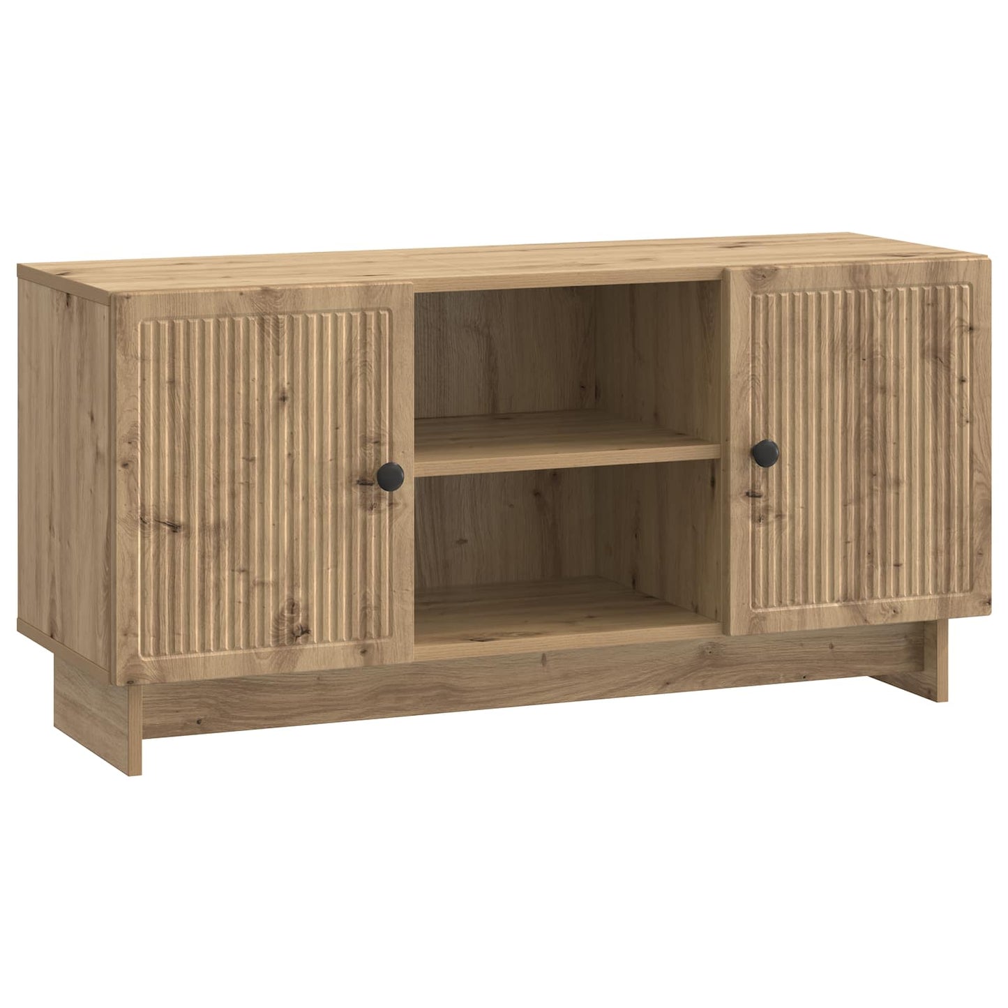 TV szekrény 102 x 34,5 x 50 cm Kézműves Tölgy Szerelt Fa