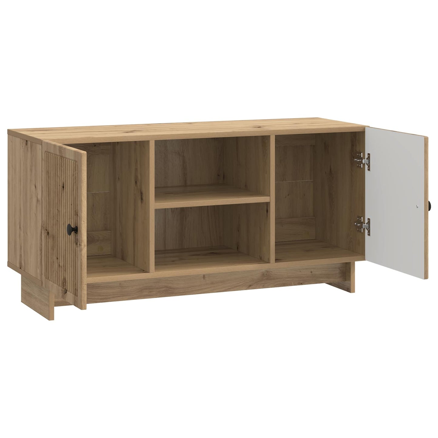 TV szekrény 102 x 34,5 x 50 cm Kézműves Tölgy Szerelt Fa