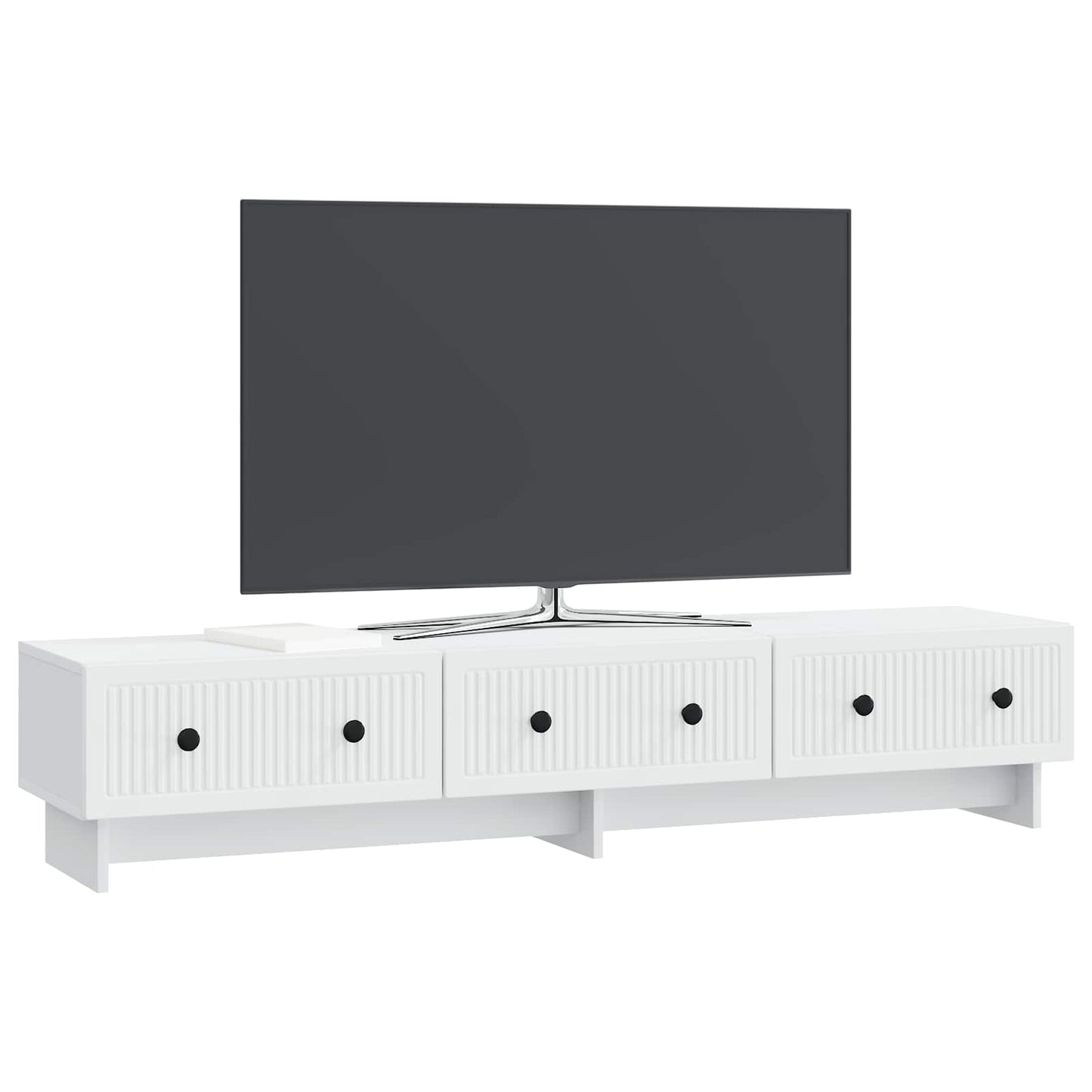 TV szekrény fiókkal Fehér 147 x 34,5 x 30 cm Szerelt Fa