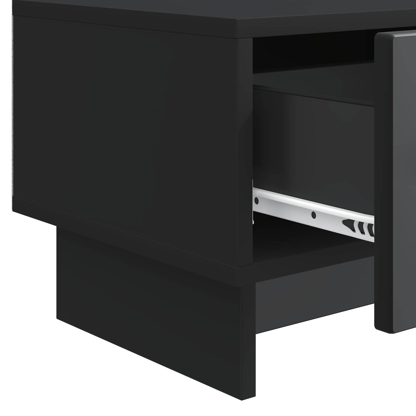 TV szekrény fiókkal Fekete 147 x 34,5 x 30 cm Szerelt Fa