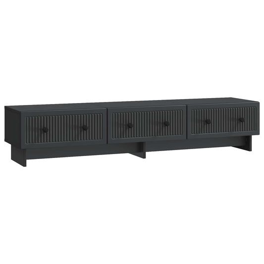 TV szekrény fiókkal Fekete 147 x 34,5 x 30 cm Szerelt Fa