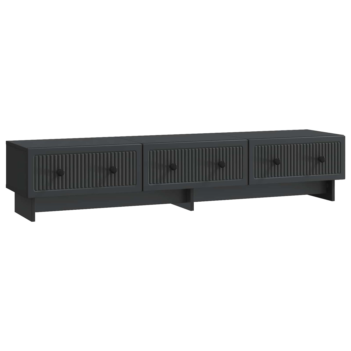 TV szekrény fiókkal Fekete 147 x 34,5 x 30 cm Szerelt Fa