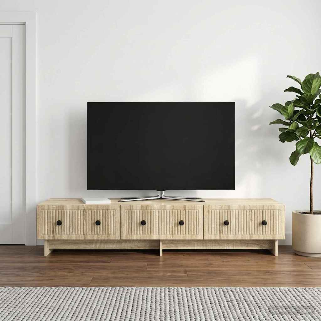 TV szekrény fiókkal Sonoma Tölgy 147 x 34,5 x 30 cm Szerelt Fa