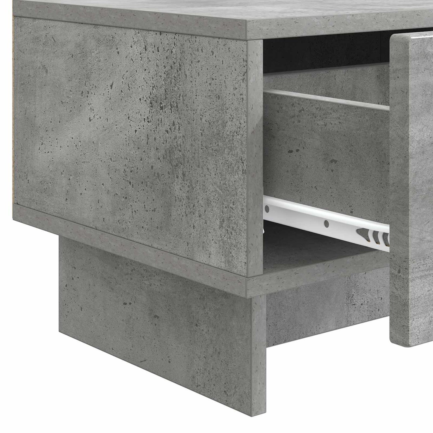TV szekrény fiókkal Betonszürke 147 x 34,5 x 30 cm Szerelt Fa