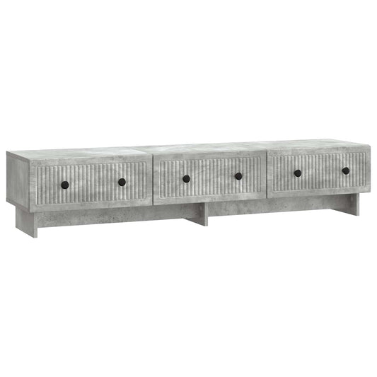 TV szekrény fiókkal Betonszürke 147 x 34,5 x 30 cm Szerelt Fa