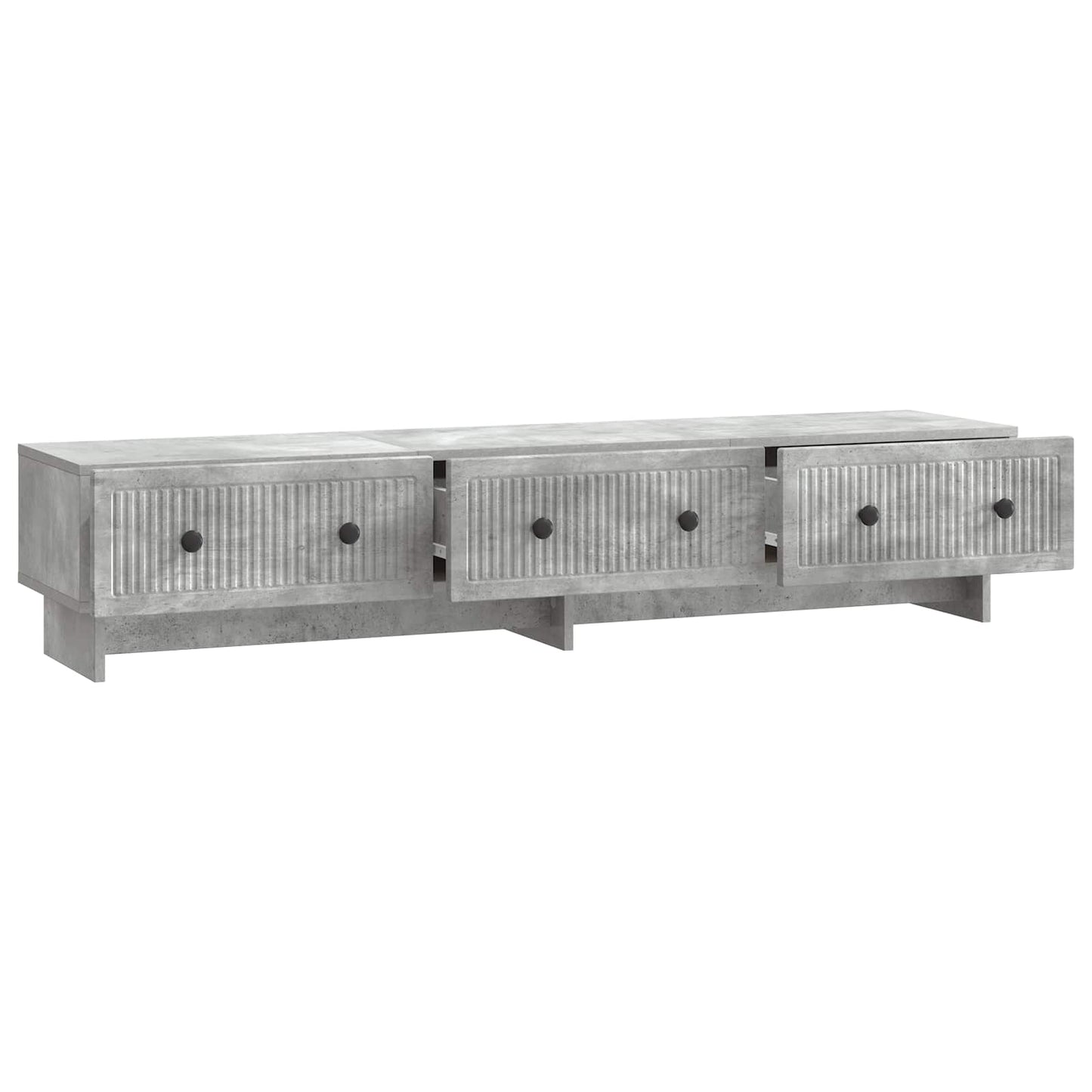 TV szekrény fiókkal Betonszürke 147 x 34,5 x 30 cm Szerelt Fa
