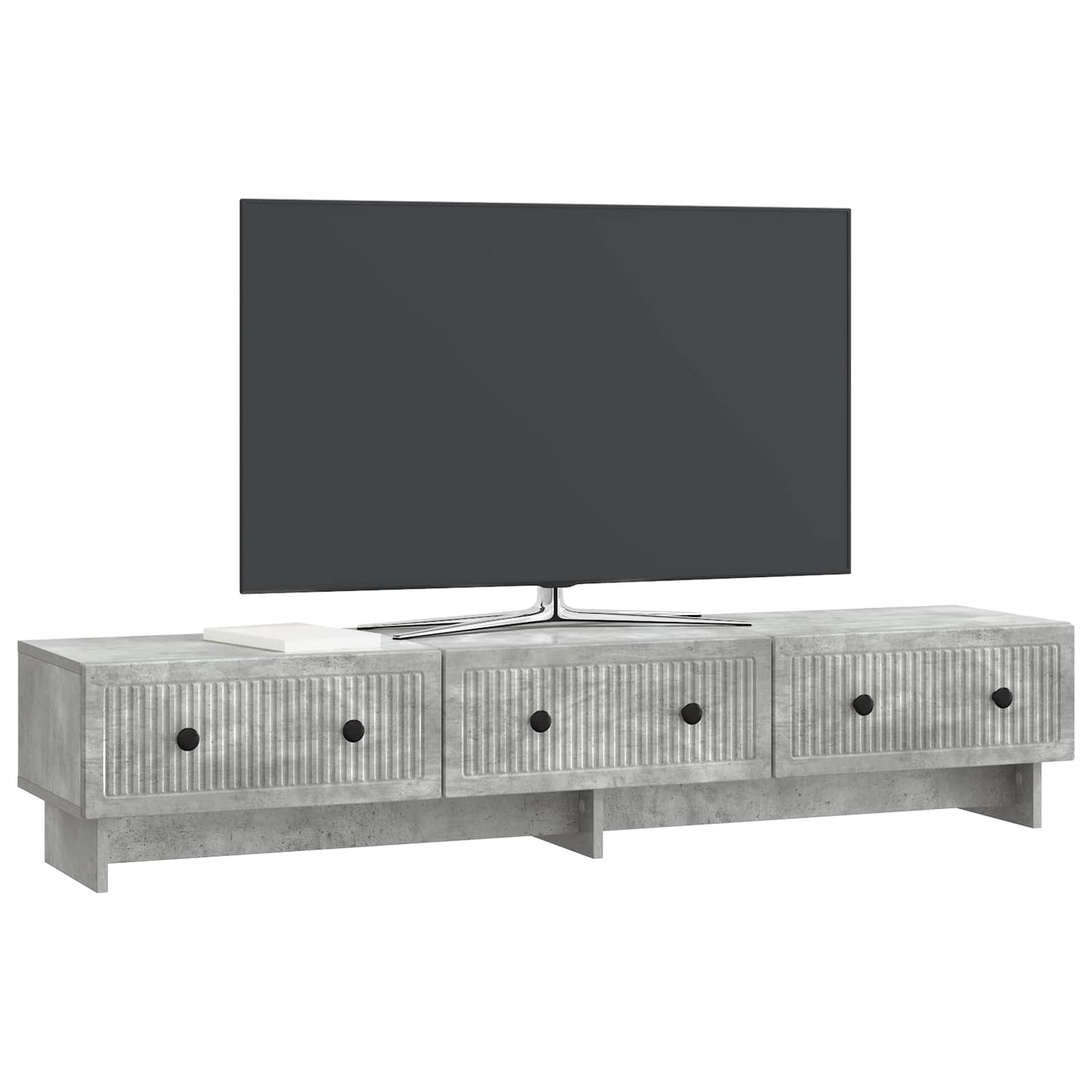 TV szekrény fiókkal Betonszürke 147 x 34,5 x 30 cm Szerelt Fa