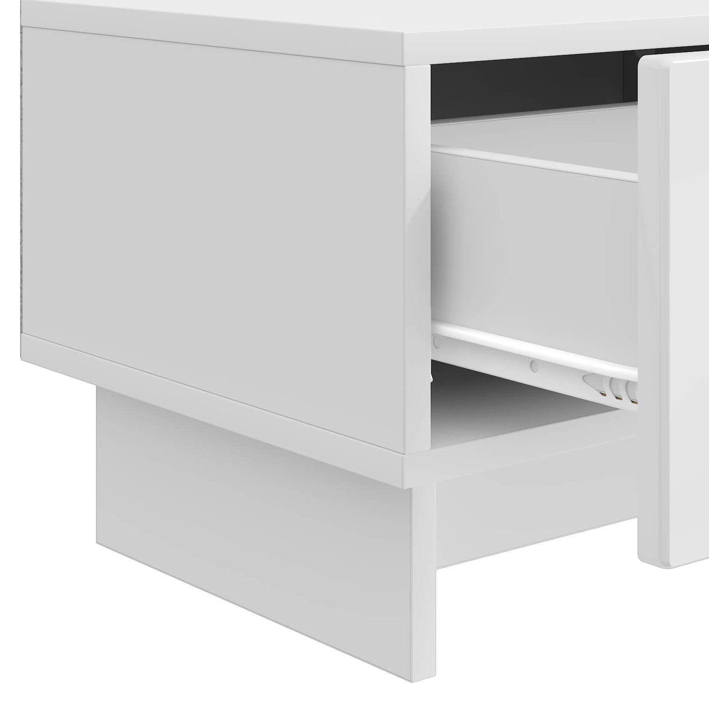 TV szekrény Magasfényű Fehér 147 x 34,5 x 30 cm Szerelt Fa