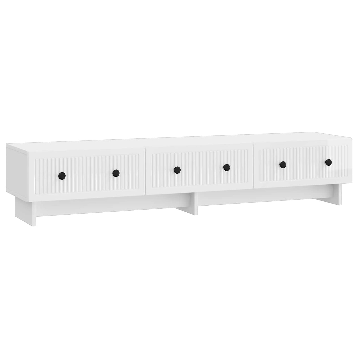 TV szekrény Magasfényű Fehér 147 x 34,5 x 30 cm Szerelt Fa